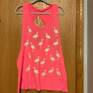 Rebellious one hot pink flamingo muscle tee 3x